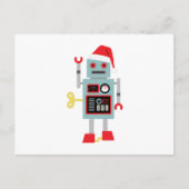Weihnachtsroboter Postkarte (Vorderseite)