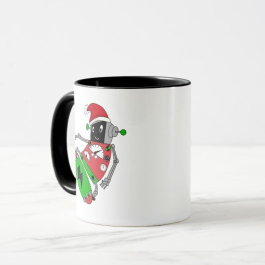 Weihnachtsroboter Tasse (Vorderseite Links)