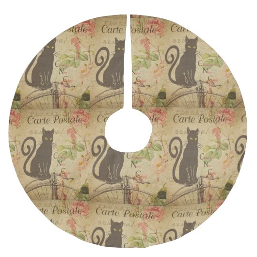 Weihnachtsrock der französischen Postkarte Polyester Weihnachtsbaumdecke (Vorderseite)