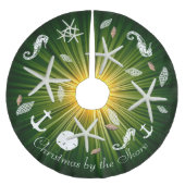 Weihnachtsrock im Grünen Meer, Baumrock Polyester Weihnachtsbaumdecke (Vorderseite)