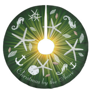 Weihnachtsrock im Grünen Meer, Baumrock Polyester Weihnachtsbaumdecke