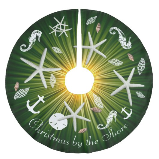 Weihnachtsrock im Grünen Meer, Baumrock Polyester Weihnachtsbaumdecke (Vorderseite)