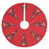 Weihnachtsrock mit hohen Absätzen Polyester Weihnachtsbaumdecke (Vorderseite)