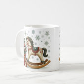 Weihnachtsrockpferd Kaffeetasse (Vorderseite Links)