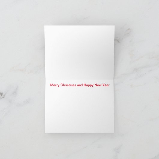 Weihnachtsrockpferd mit Paket Karte (Innenseite)