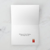 Weihnachtsrodel Feiertagskarte (Innenseite)