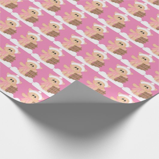 Weihnachtsrodelpapier Geschenkpapier (Ecke)