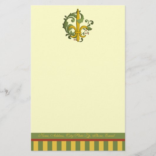 Weihnachtsrolle-Lilie Briefpapier (Vorderseite)