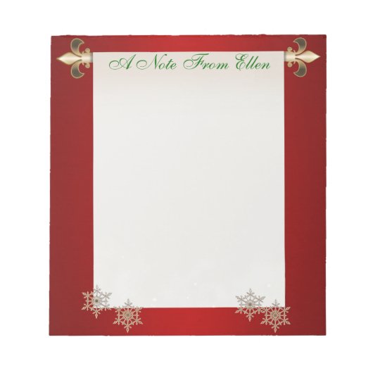 Weihnachtsrolle Notizblock (Vorderseite)