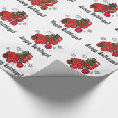 Weihnachtsrollen-Skate: Frohe Feiertage Geschenkpapier (Ecke)