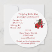 Weihnachtsrollen-Skaten-Party Einladung (Rückseite)