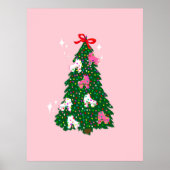 Weihnachtsroller Skate Ornamente Poster (Vorne)