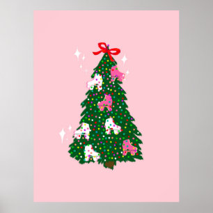 Weihnachtsroller Skate Ornamente Poster