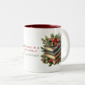Weihnachtsromane lesen Zitat Zweifarbige Tasse (VorderseiteRechts)