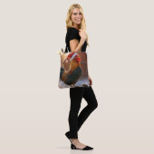 Weihnachtsrooster mit Santa-Hut Tasche (Am Model)