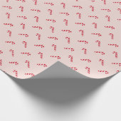 Weihnachtsrosa, gürlich niedliches Zuckerrohrmuste Geschenkpapier (Ecke)