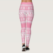 Weihnachtsrosa Leggings (Rückseite)