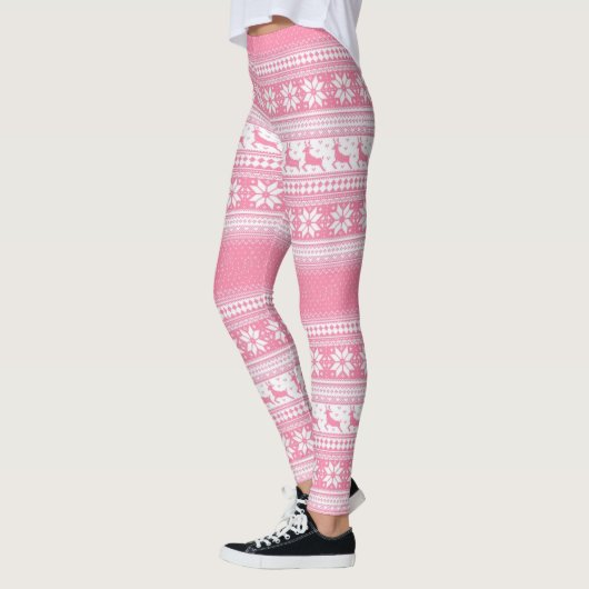Weihnachtsrosa Leggings (Links)