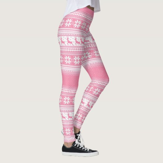 Weihnachtsrosa Leggings (Rechts)