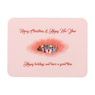 Weihnachtsrosa Magnet
