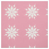 Weihnachtsrosa mit weißen Schneeflocken Stoff (Muster)