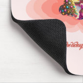 Weihnachtsrosa Mousepad (Ecke)