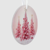 Weihnachtsrosa-Schmuck Ornament (Vorderseite)