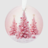 Weihnachtsrosa-Schmuck Ornament (Vorderseite)