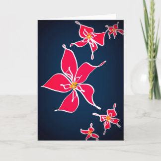 WeihnachtsRose - blauer Hintergrund Feiertagskarte