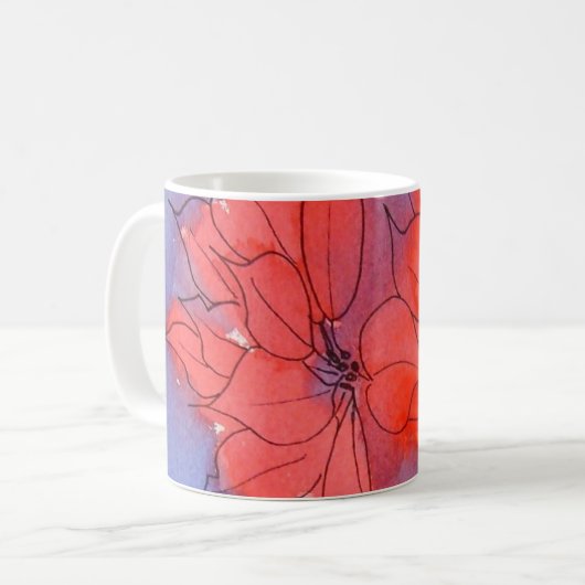 WeihnachtsRose Kaffeetasse (Vorderseite Links)