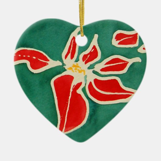 WeihnachtsRose Keramikornament (Vorne)