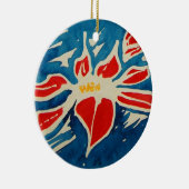 WeihnachtsRose Keramikornament (Rechts)