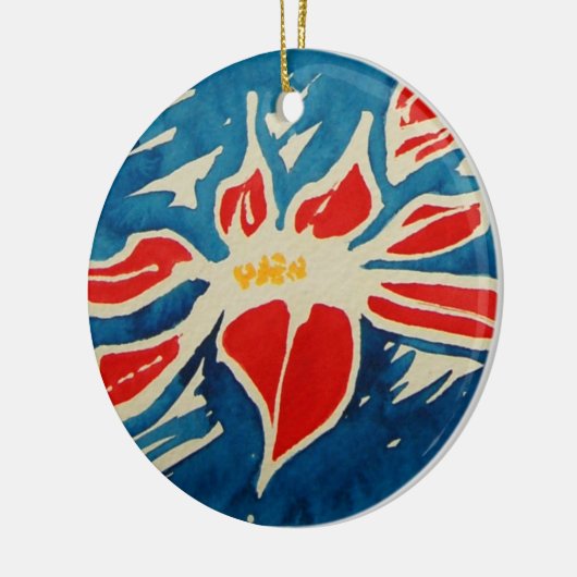 WeihnachtsRose Keramikornament (Links)