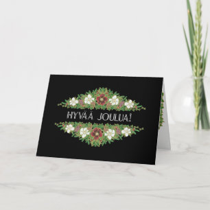 WeihnachtsRosen, Hellebores, finnische Sprache Feiertagskarte