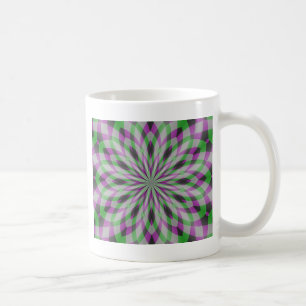 Weihnachtsrosetten in Lila, grün und schwarz Kaffeetasse