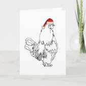 Weihnachtsroster Zeichne Funny Santa Cockerel Art Karte (Vorderseite)