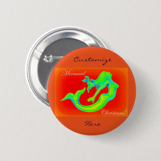 Weihnachtsrot Button (Vorne & Hinten)