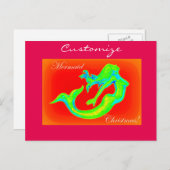 Weihnachtsrot Feiertagspostkarte (Vorne/Hinten)