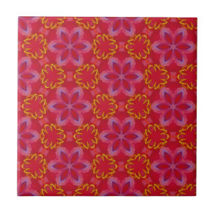 Weihnachtsrot floral fliese