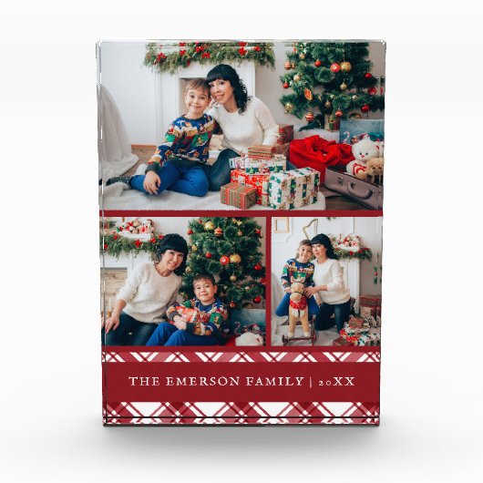 Weihnachtsrot Fotoblock (Vorderseite)