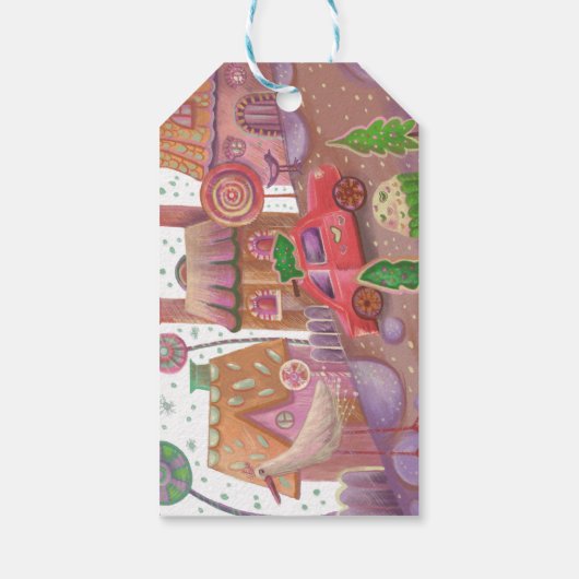 Weihnachtsrot Geschenkanhänger (Rückseite)