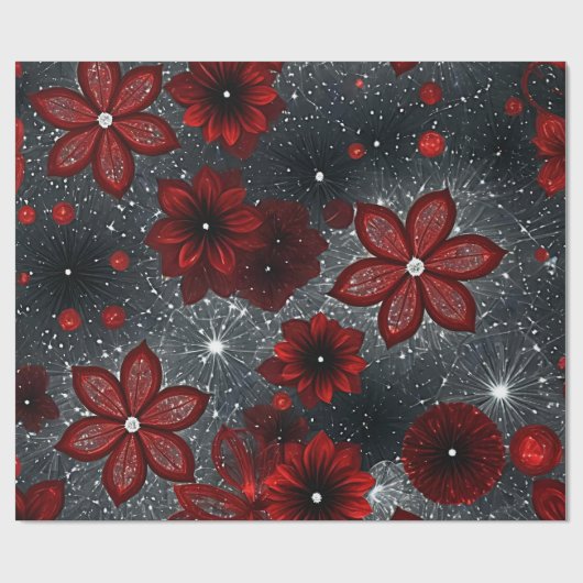 Weihnachtsrot Geschenkpapier (Flach)
