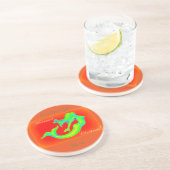 Weihnachtsrot Getränkeuntersetzer (Seite)