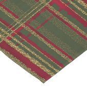 Weihnachtsrot, Grün & Glitzer Weihnachtsfest Tarta Kurzer Tischläufer (Ecke)