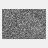 Weihnachtsrot, Grün & Silberne Imitat Glitzer Glos Geschenkpapier Set (Vorderseite 3)