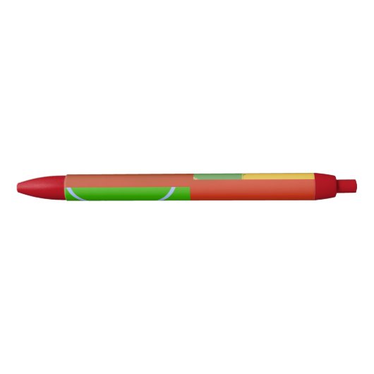 Weihnachtsrot Grüne Geometrie Kugelschreiber (Vorderseite)