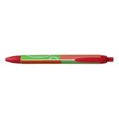 Weihnachtsrot Grüne Geometrie Kugelschreiber (Rückseite)