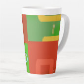 Weihnachtsrot Grüne Geometrie Milchtasse (Rechte Ecke)