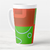 Weihnachtsrot Grüne Geometrie Milchtasse (Linke Ecke)
