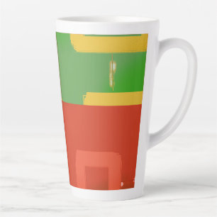 Weihnachtsrot Grüne Geometrie Milchtasse